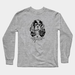 Cavalier King Charles Spaniel lover dog portrait Long Sleeve T-Shirt